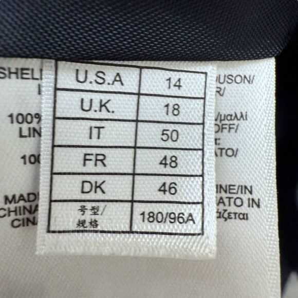 BROOKS BROTHERS Womens Navy Blue Blazer Size14 Italian Wool Goldtone Logo Button - Picture 11 of 16